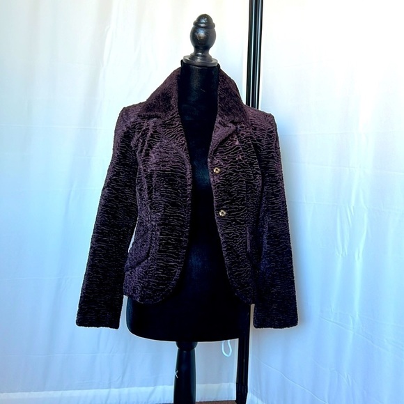 NANETTE LEPORE Brown Velvet Blazer Jacket Vintage Style - Picture 4 of 9